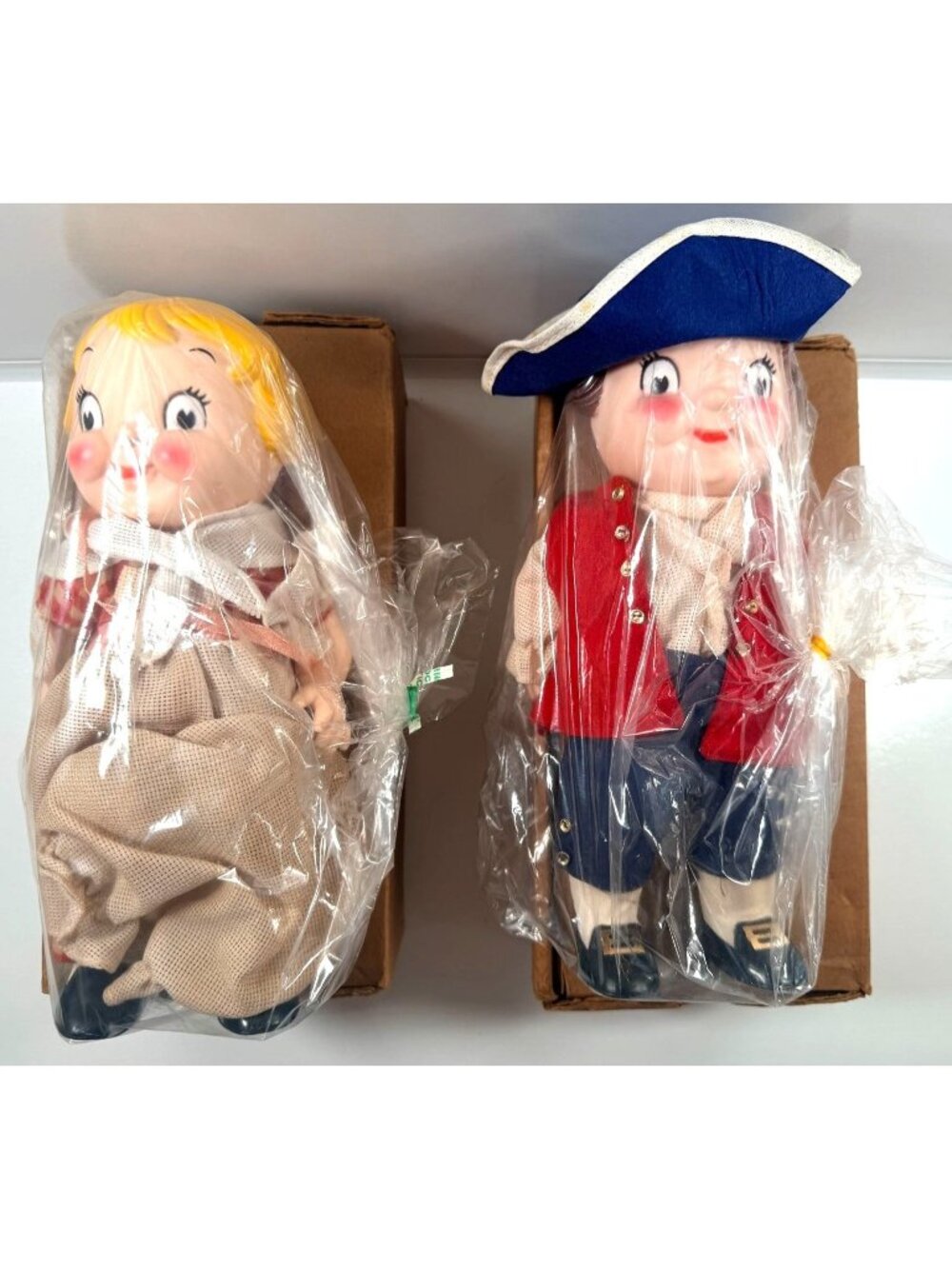 Vintage Campbell Soup Kids Boy & Girl Dolls Original Boxes USA 1950's 60s
